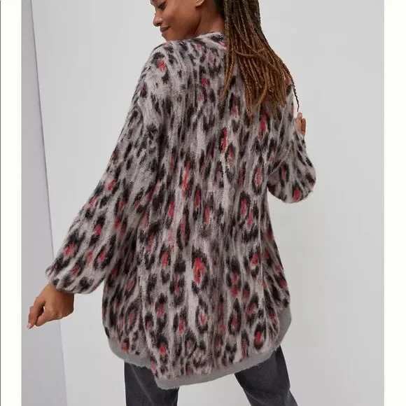 NWT Anthropologie Zoey Leopard Cardigan XS #203 - Picture 2 of 5